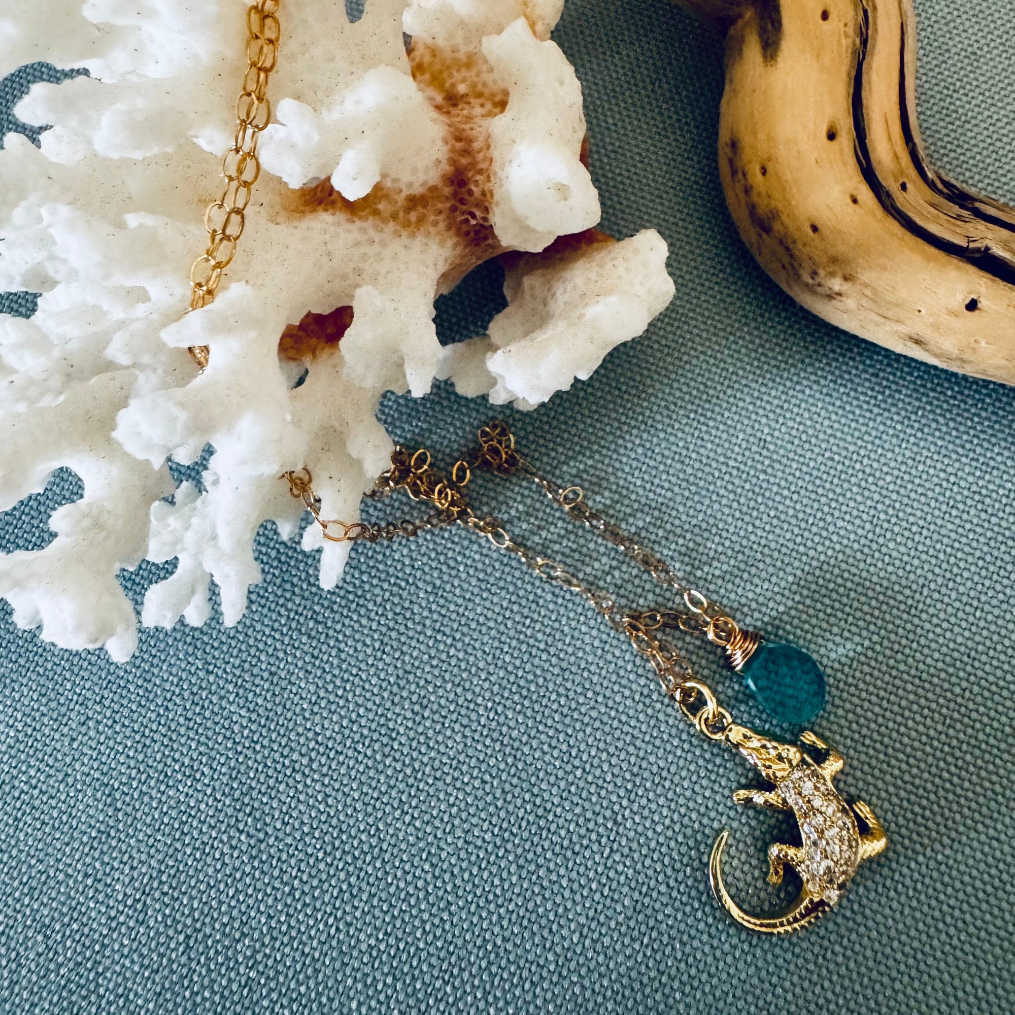 Alligator on Chain Necklace