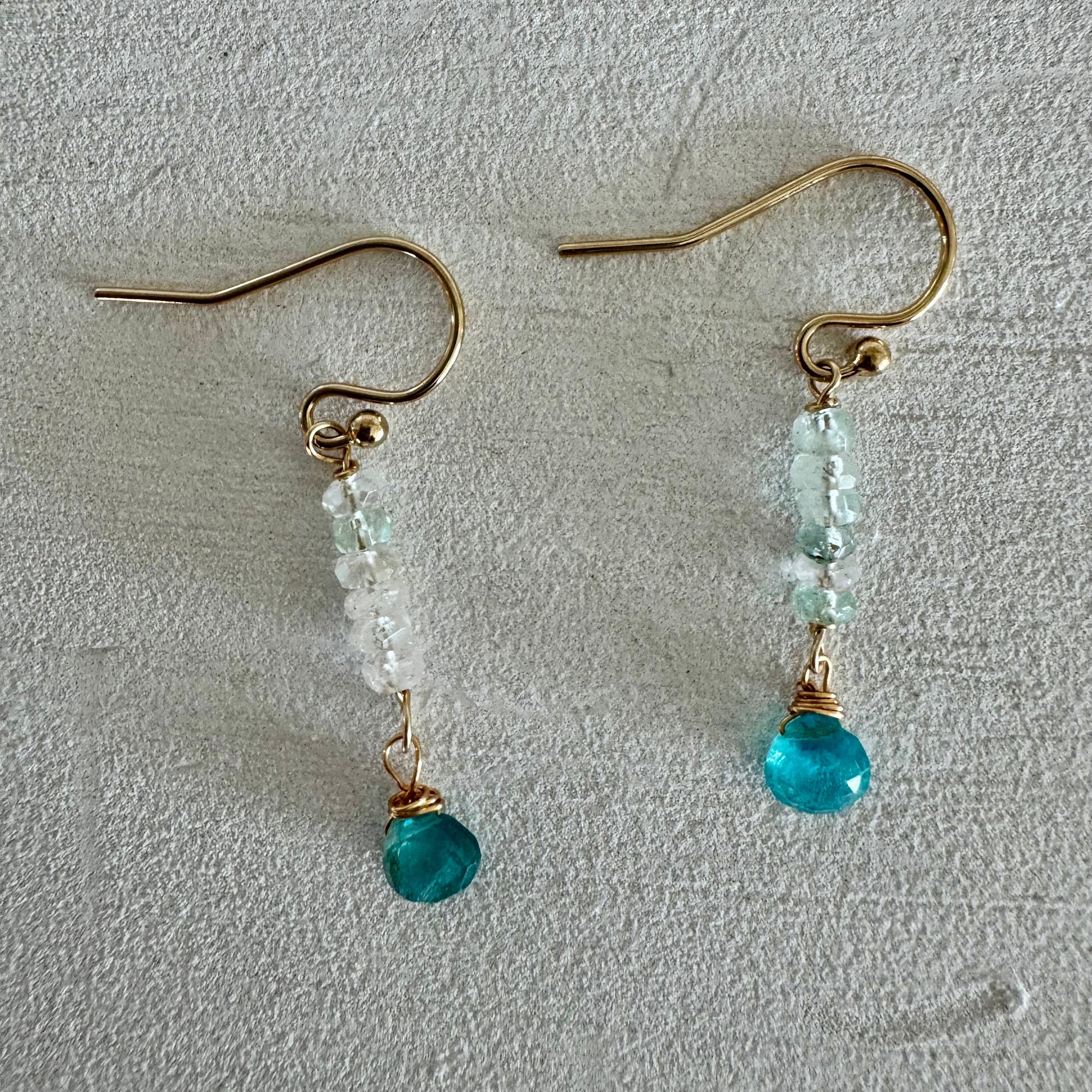 Aquamarine & Apatite Minis Earrings