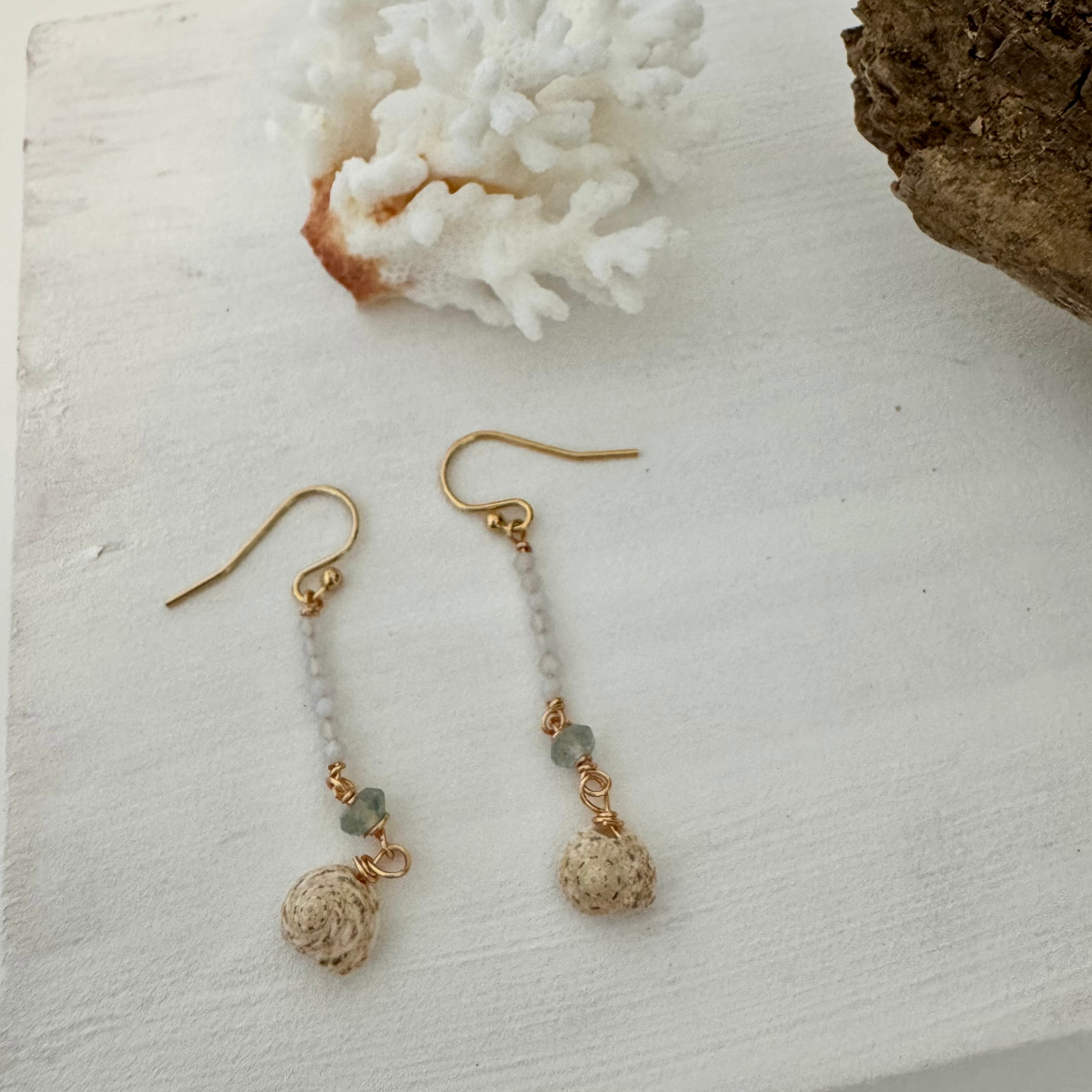 Feelin' Crabby Seashell Dangle Earrings