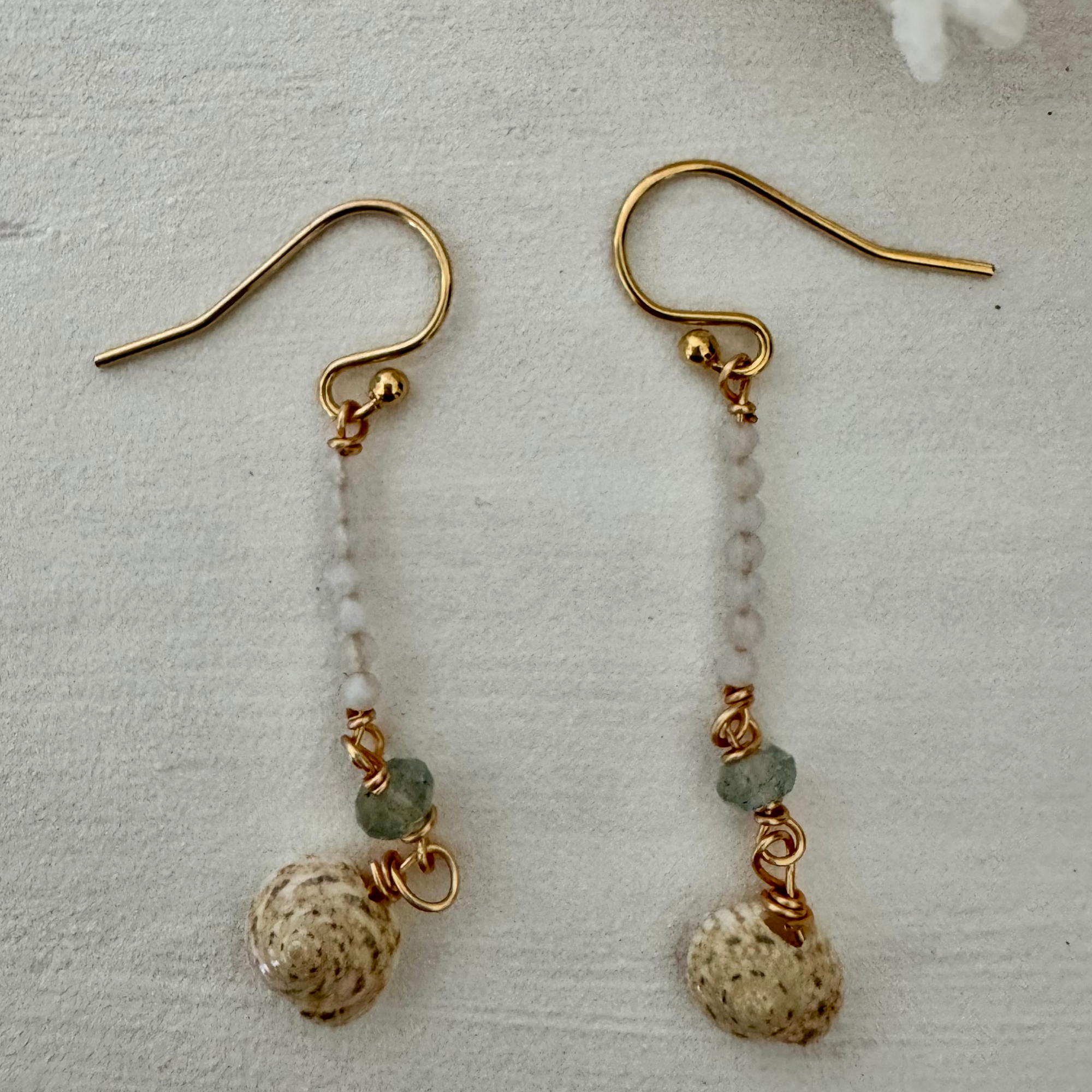 Feelin' Crabby Seashell Dangle Earrings