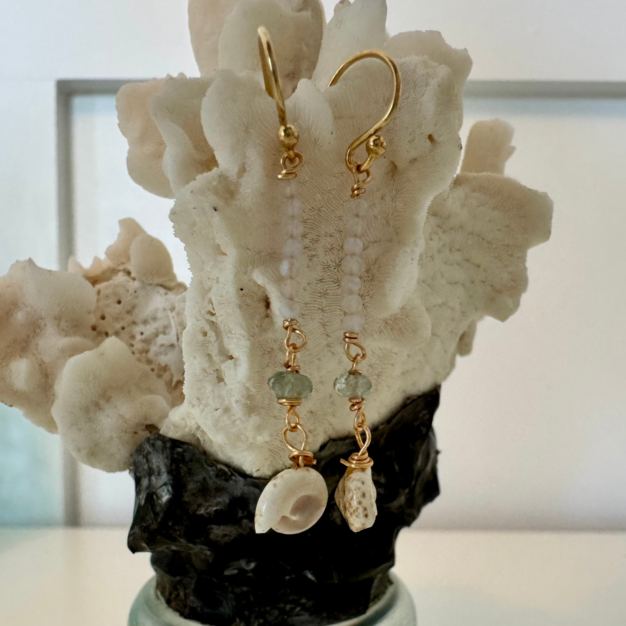 Feelin' Crabby Seashell Dangle Earrings