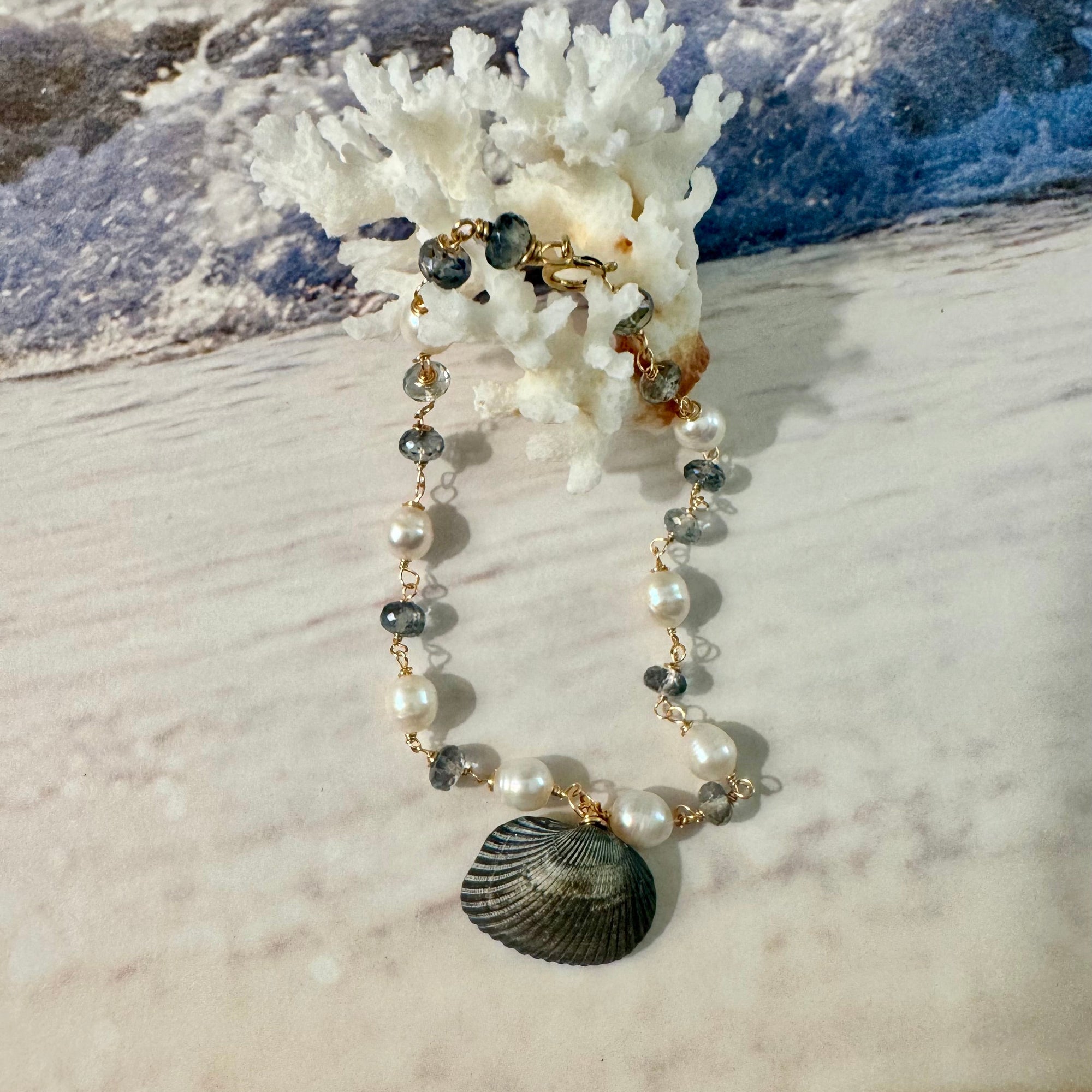 Grey Seas Seashell Bracelet