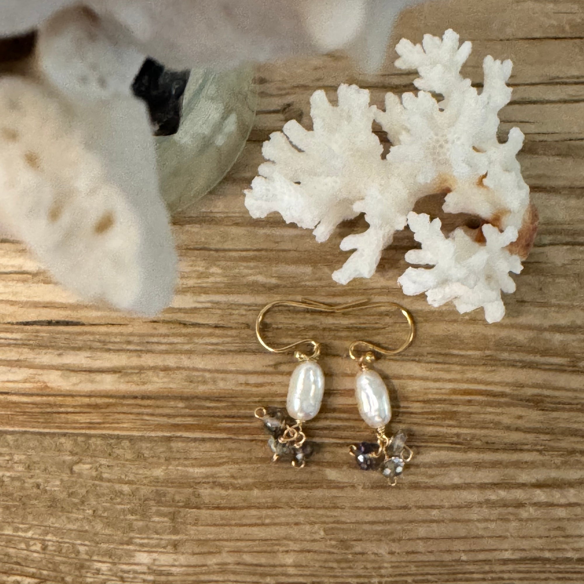 Mystic Topaz & Pearl Earrings