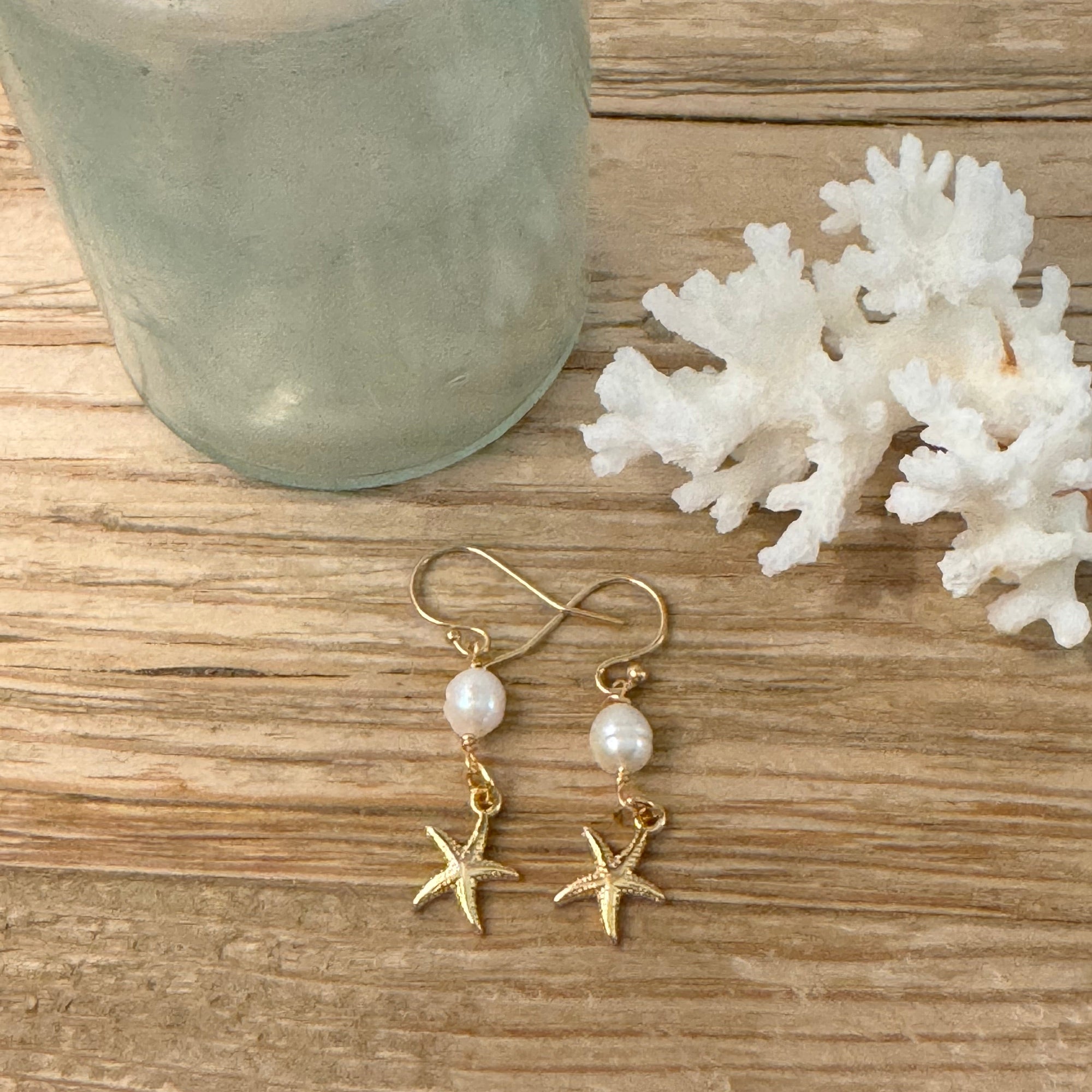 Starfish & Pearl Earrings