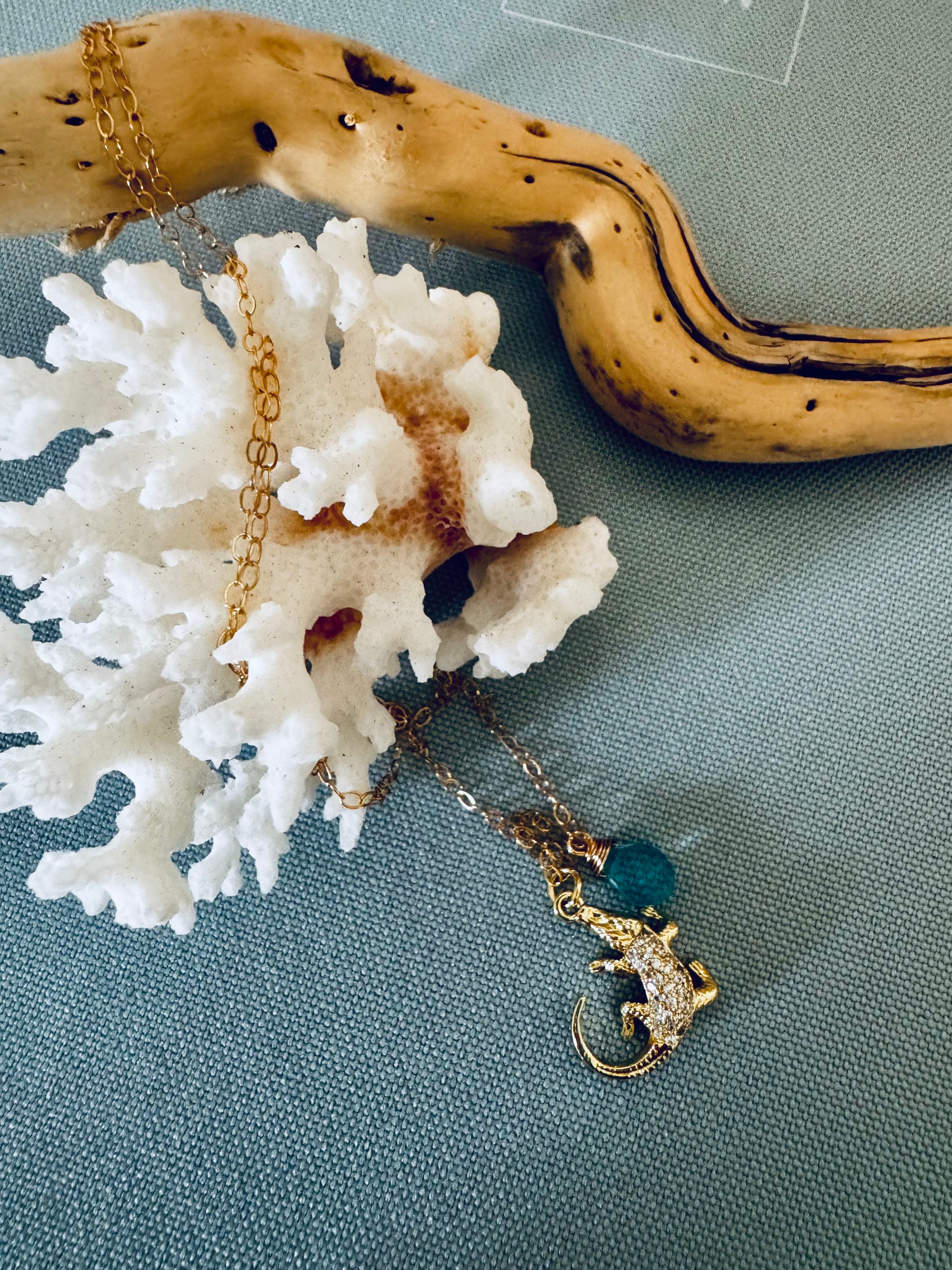 Alligator on Chain Necklace