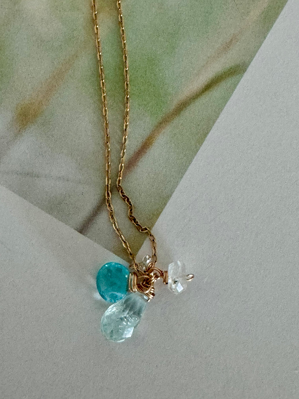 Dainty Sea Foam Green Necklace