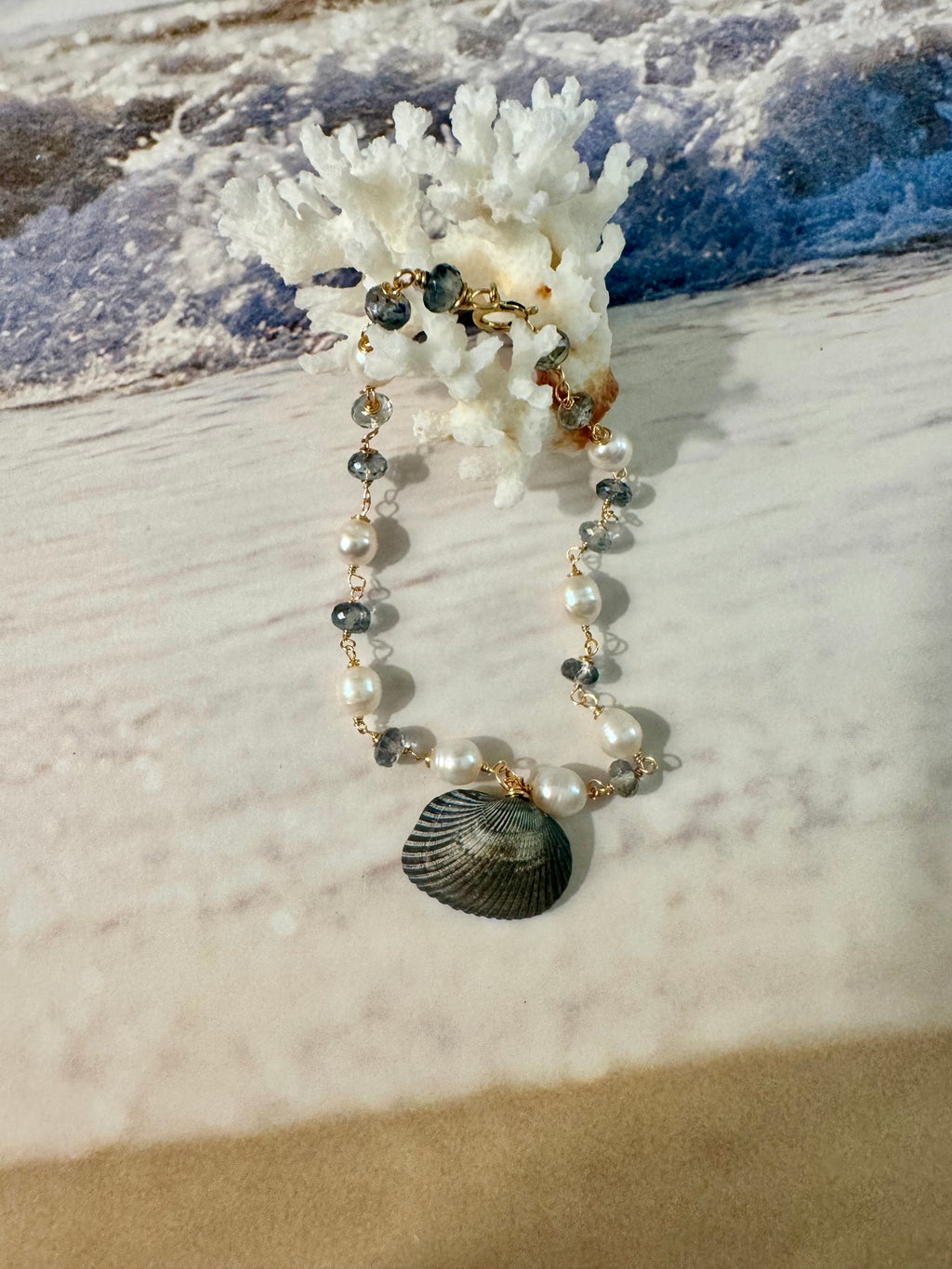 Grey Seas Seashell Bracelet