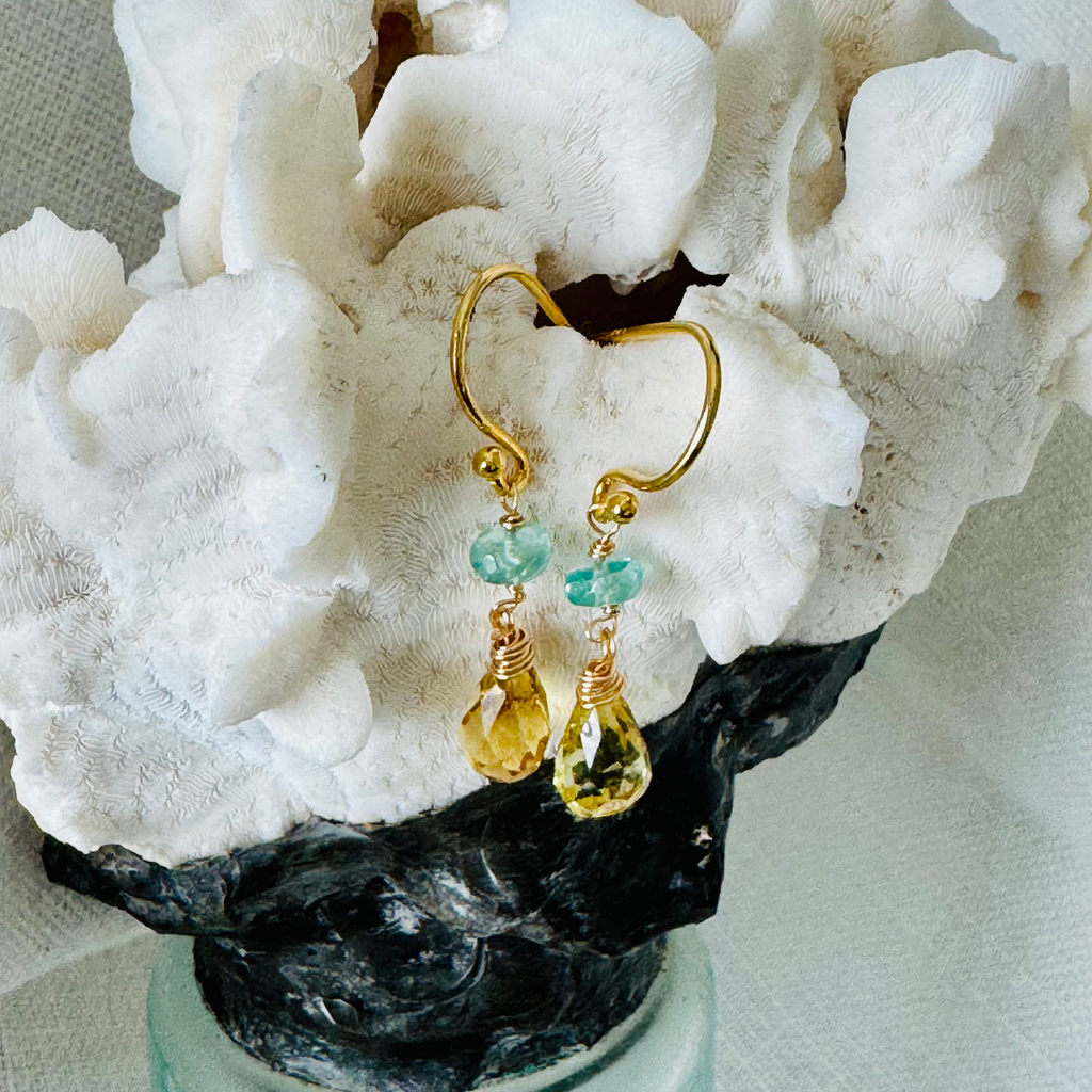 Aquamarine & Citrine Minis Earrings