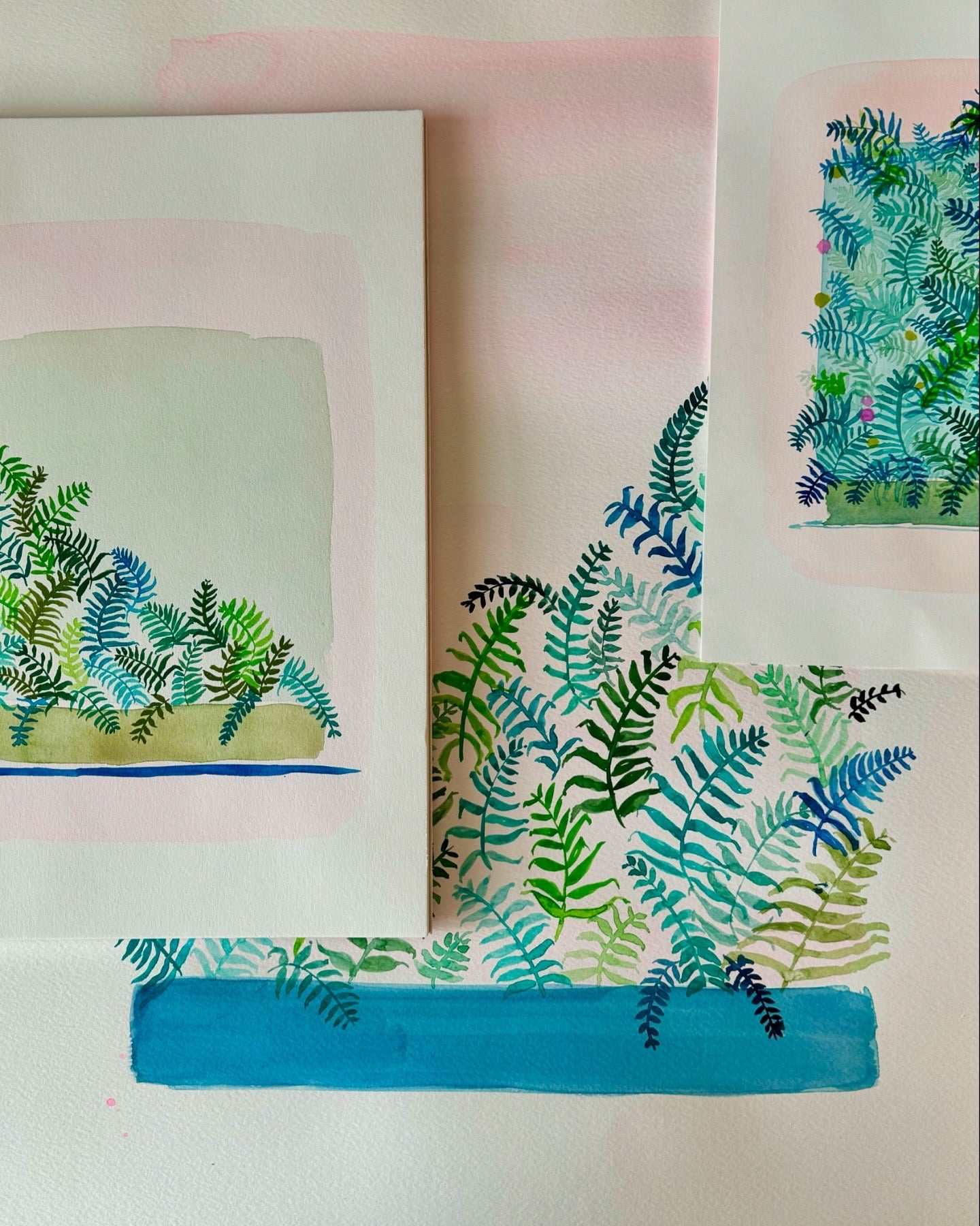 Whimsical Fern No. 1 Watercolor Painting
