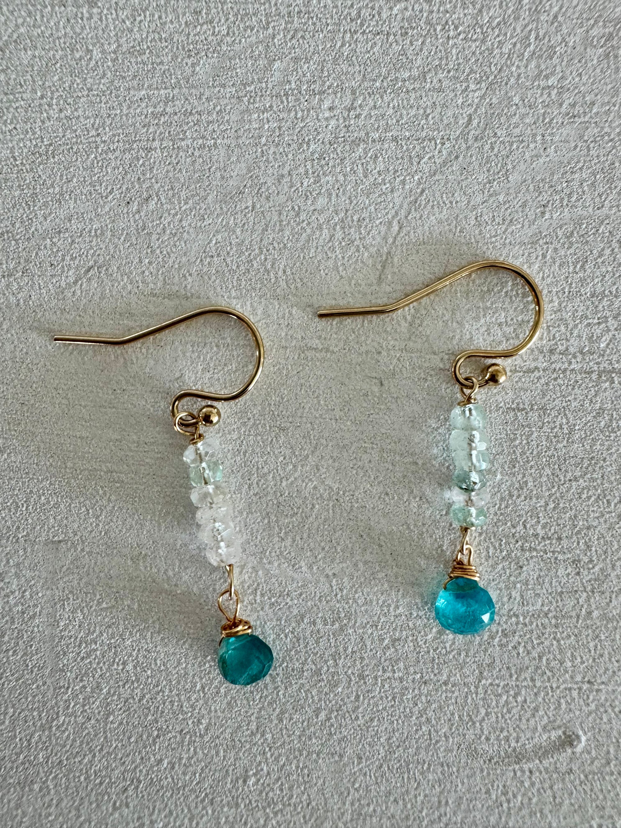 Aquamarine & Apatite Minis Earrings