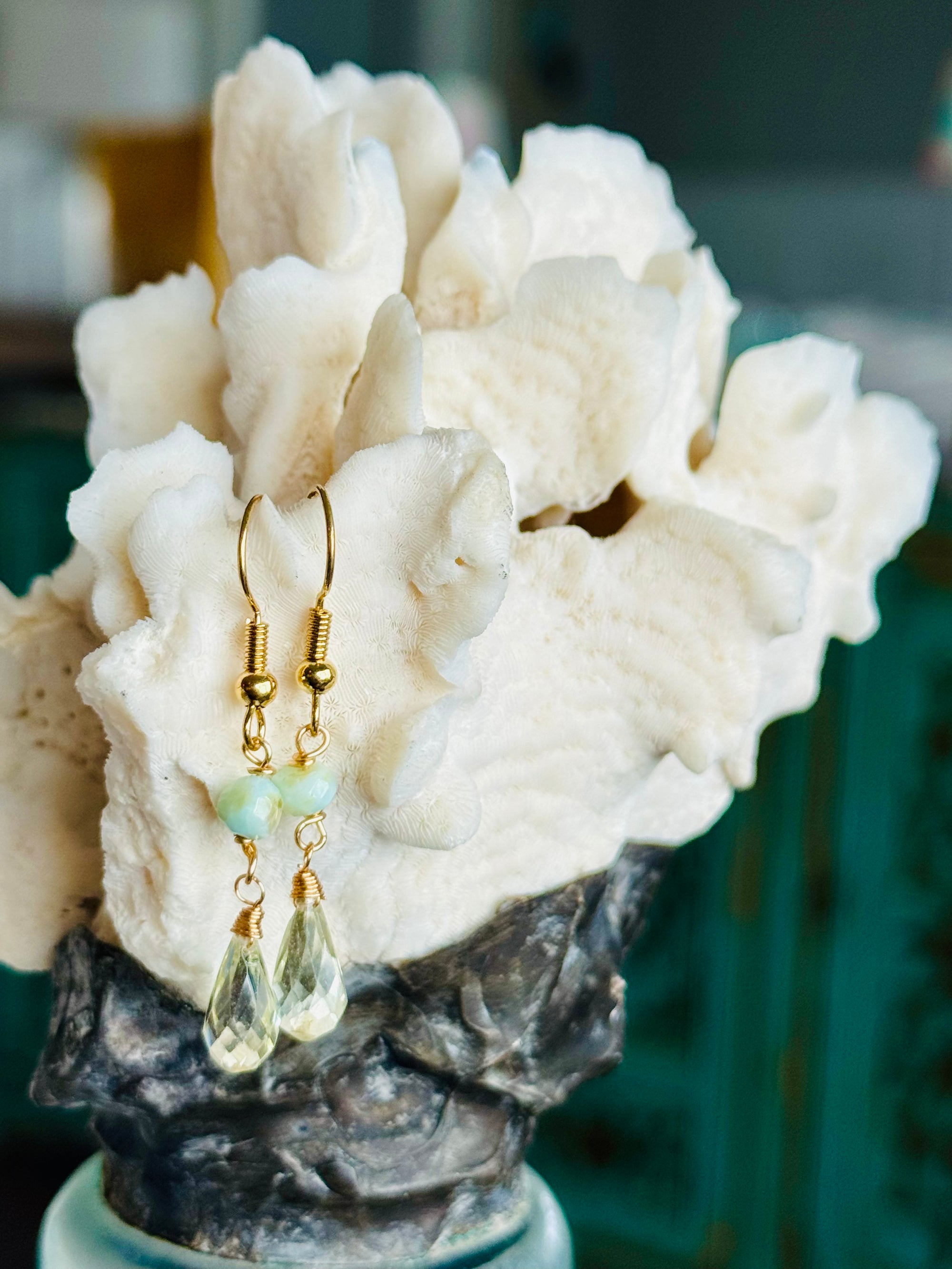 Aquamarine & Amazonite Minis Earrings