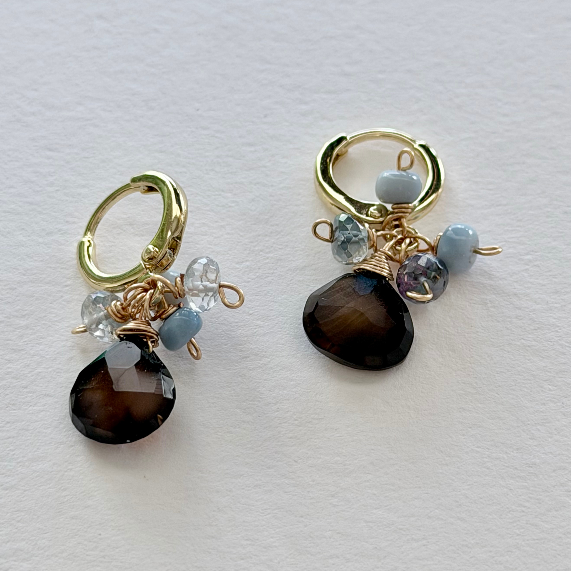 Chocolate & Ice Huggie Earrings