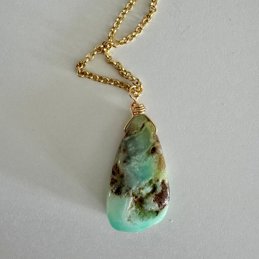 Chrysoprase Pendant Necklace