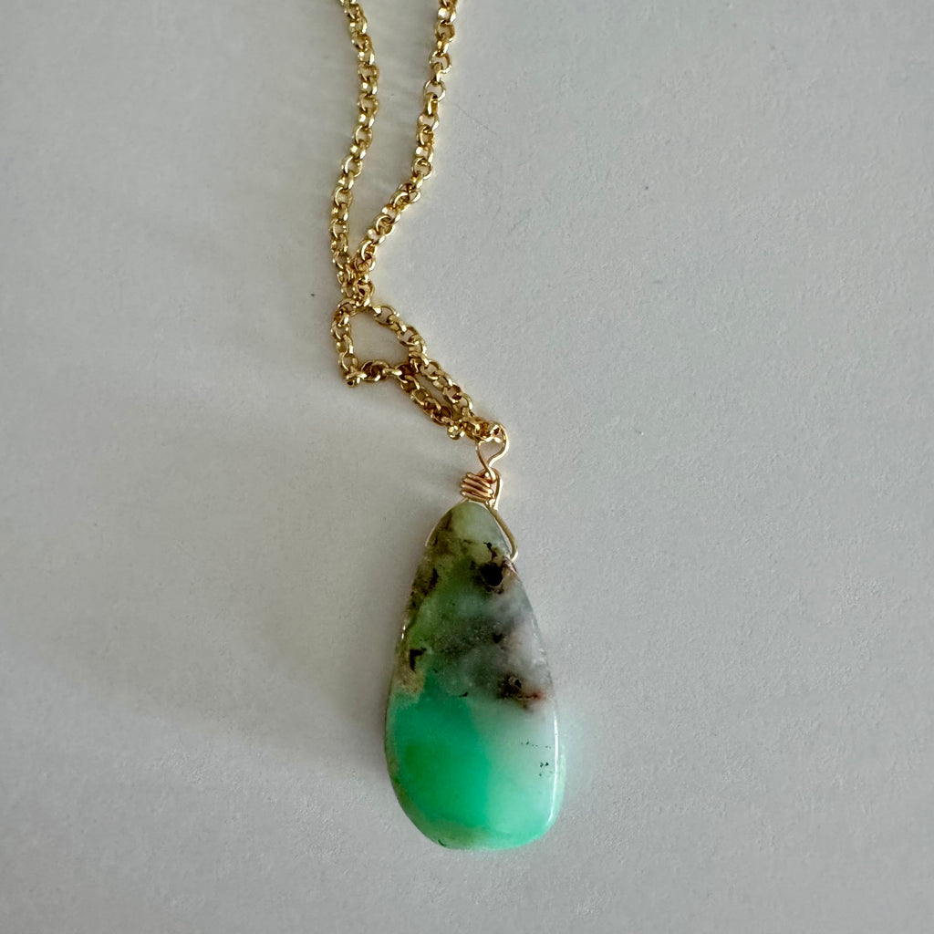 Chrysoprase Pendant Necklace
