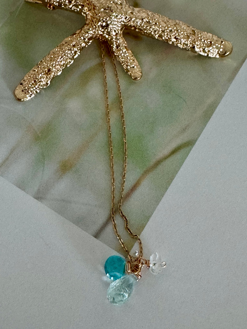 Dainty Sea Foam Green Necklace