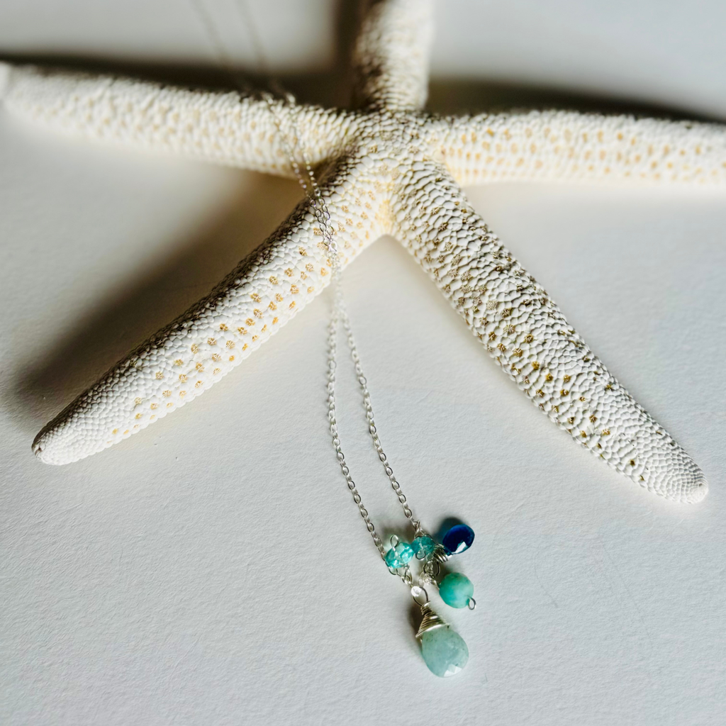 Dainty Sandbar Shores Gemstone Necklace
