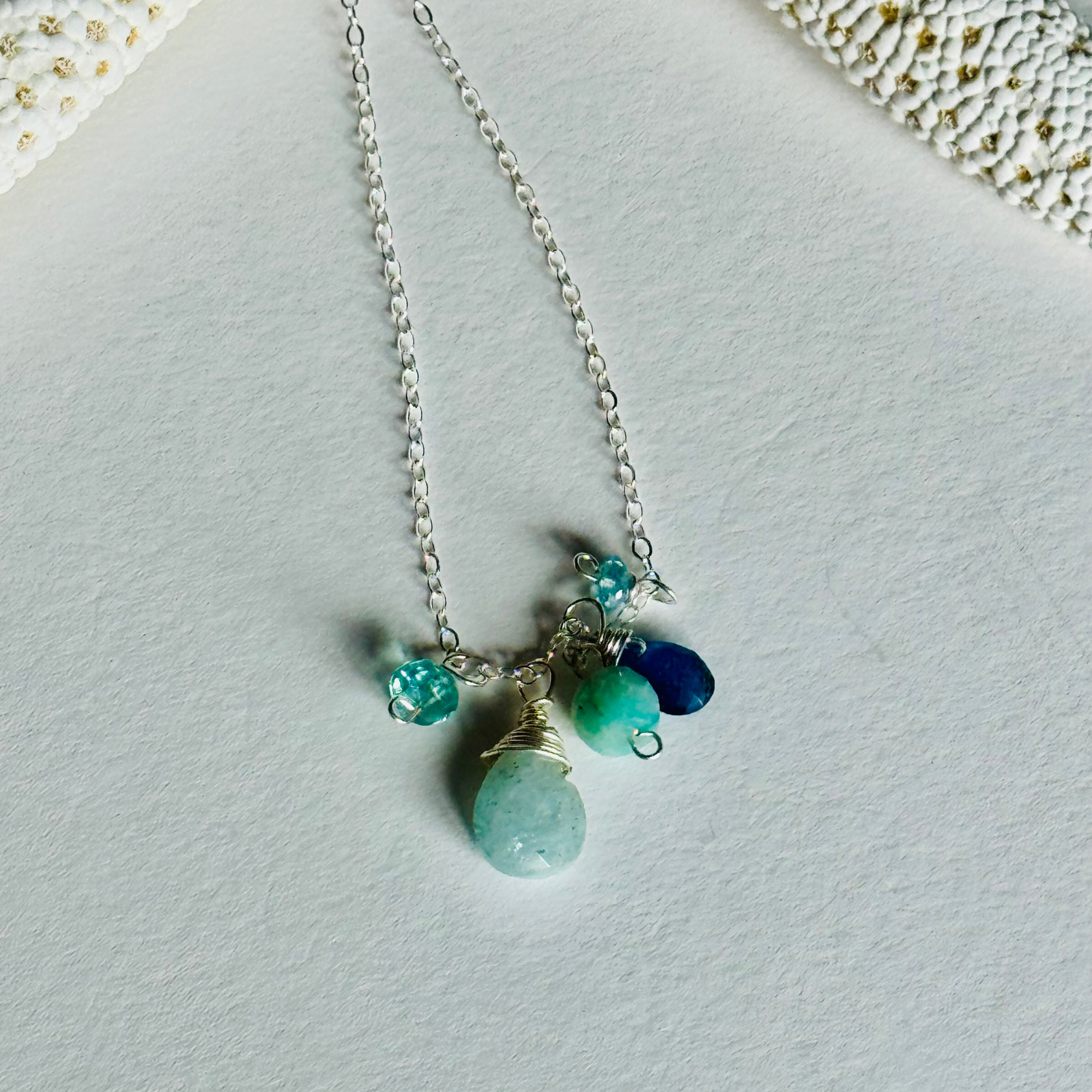 Dainty Sandbar Shores Gemstone Necklace