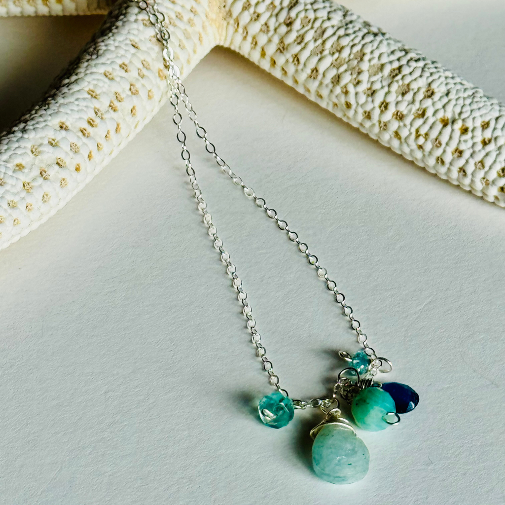 Dainty Sandbar Shores Gemstone Necklace