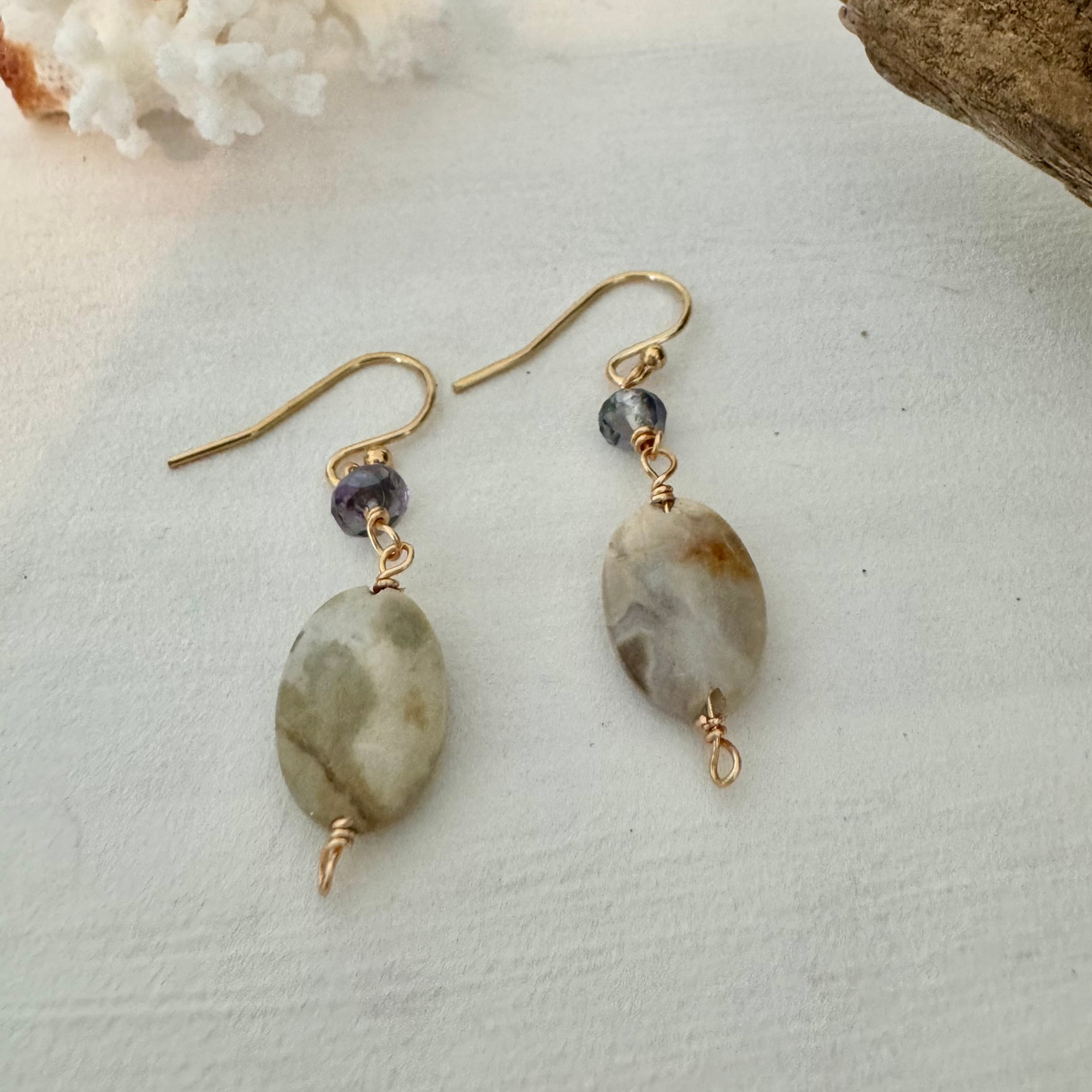 Feelin' Crabby Agate & Mystic Topaz Earrings