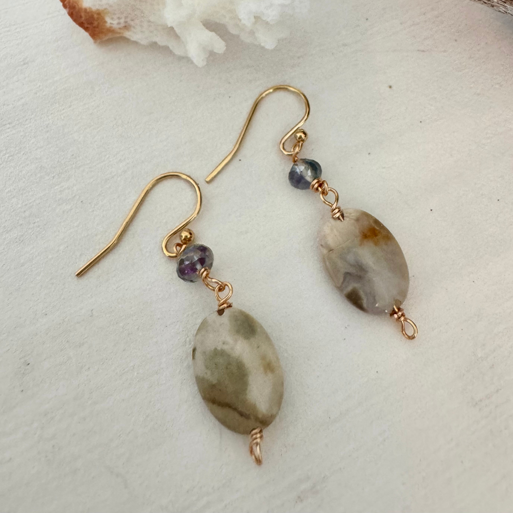 Feelin' Crabby Agate & Mystic Topaz Earrings