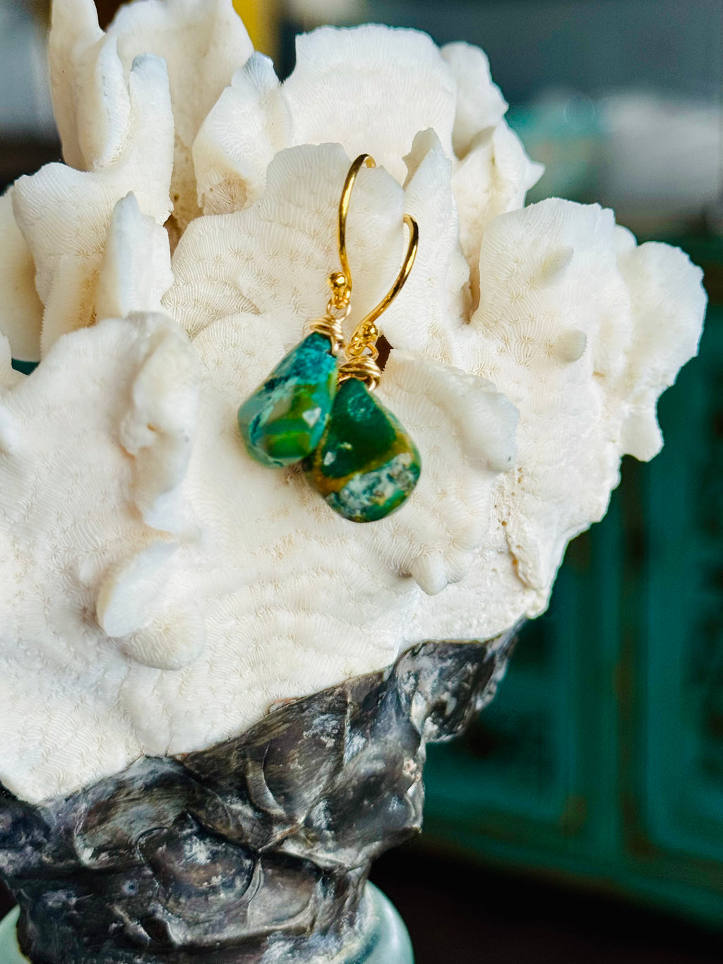 Green Turquoise Minis Earrings