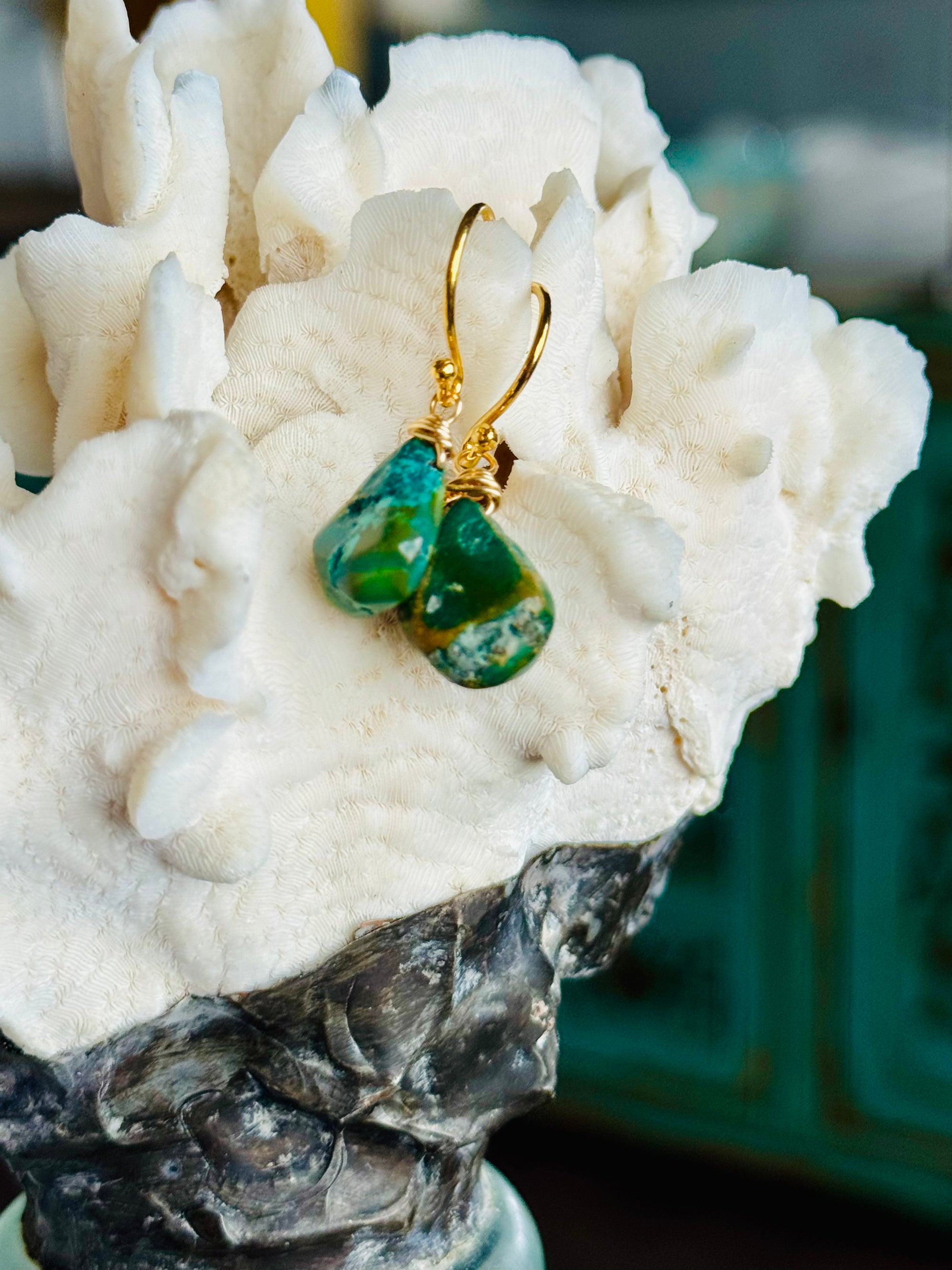 Green Turquoise Minis Earrings