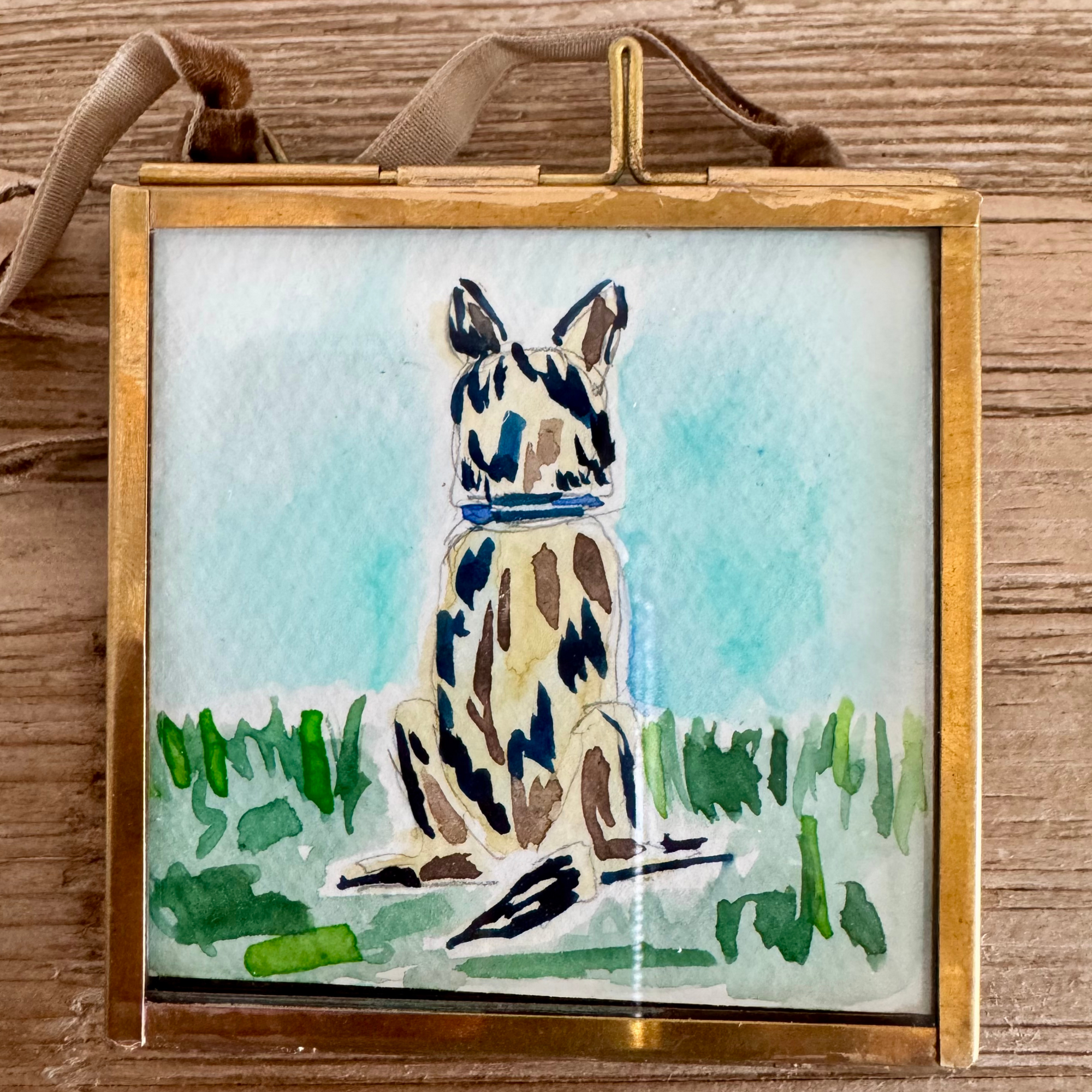German Shepherd Watercolor Ornament