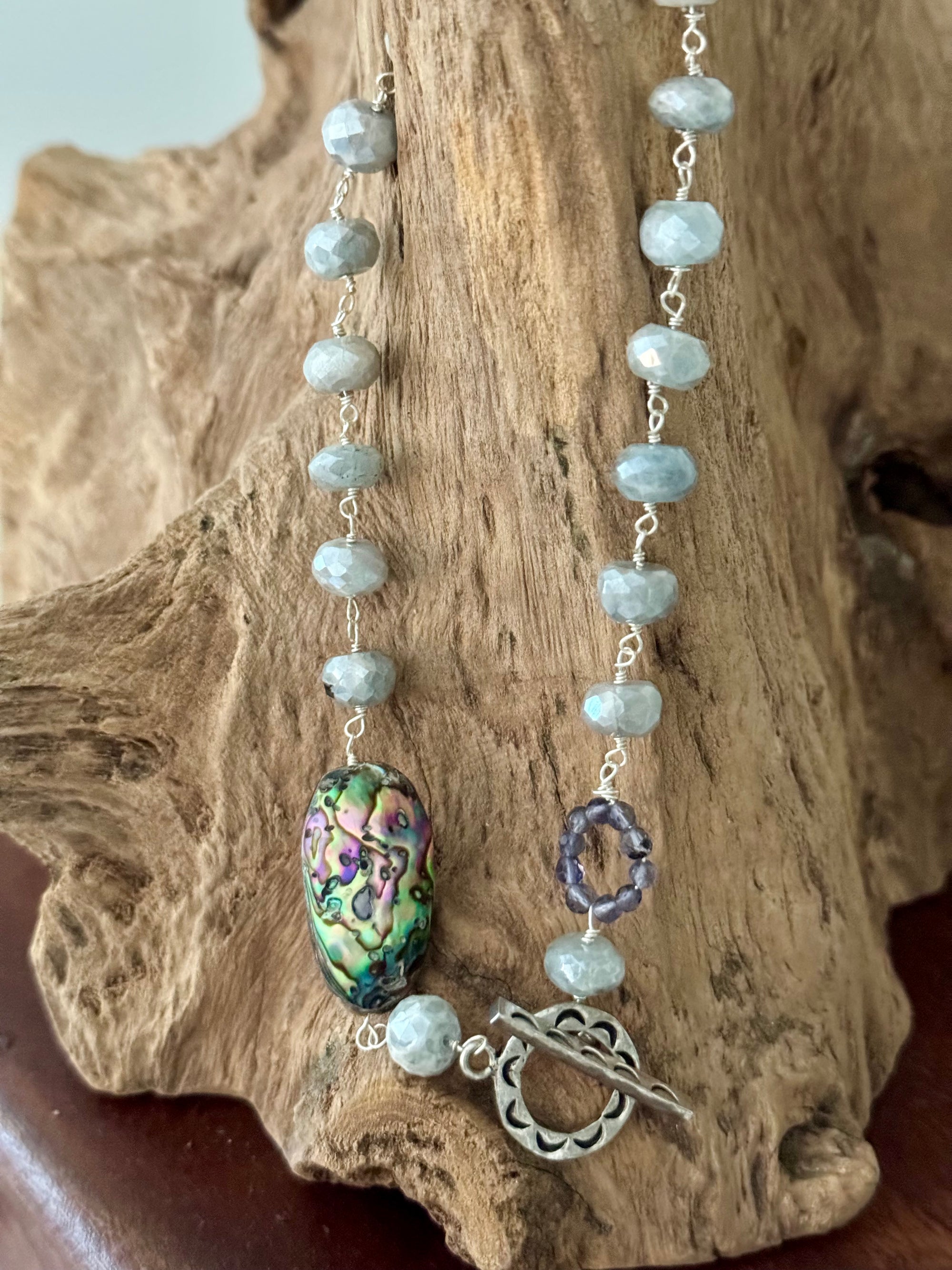 Silvery Seas Abalone Shell Necklace