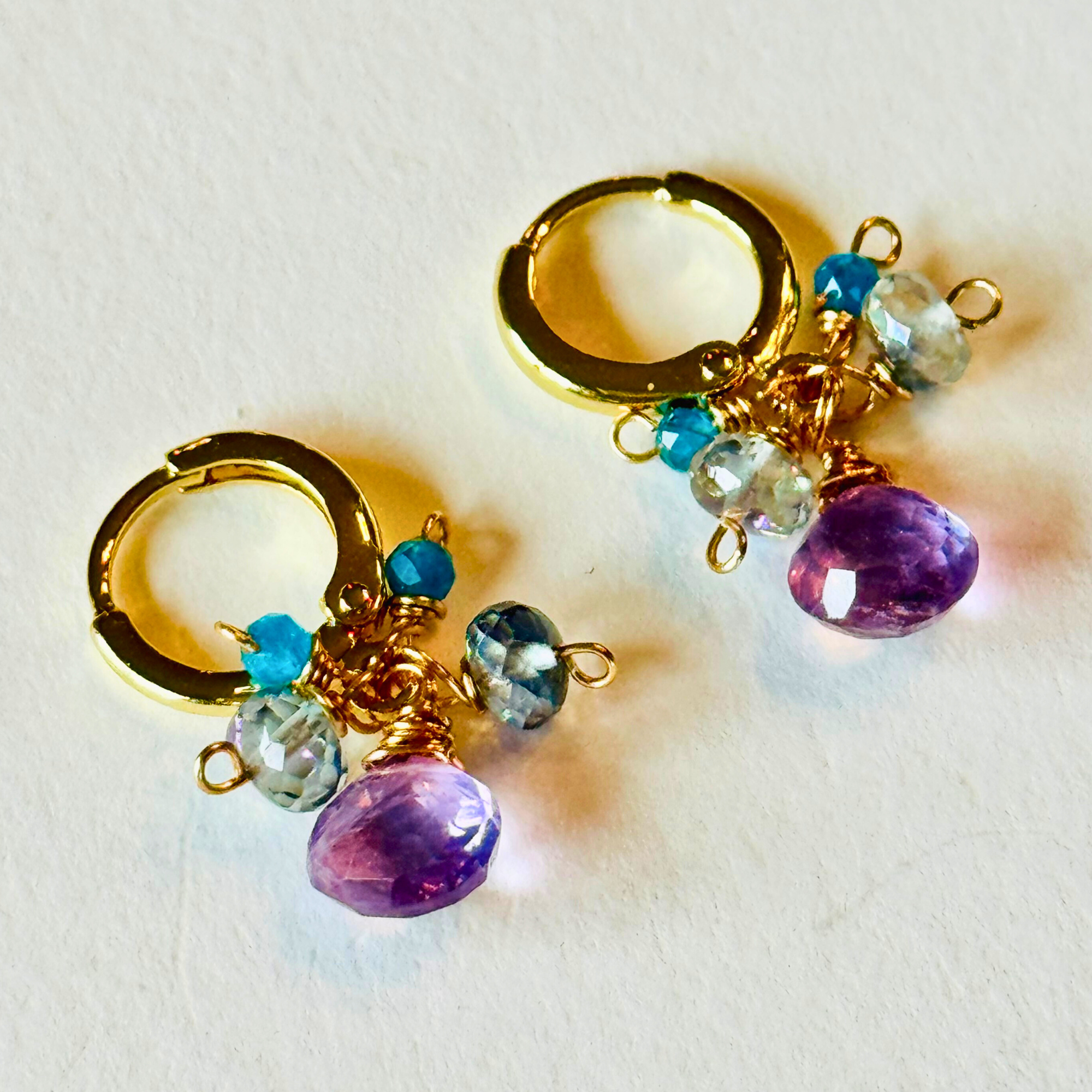 Lavender Seas Huggie Earrings