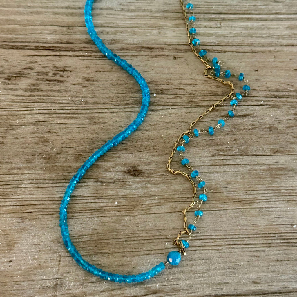 Neon Blue Seas Necklace