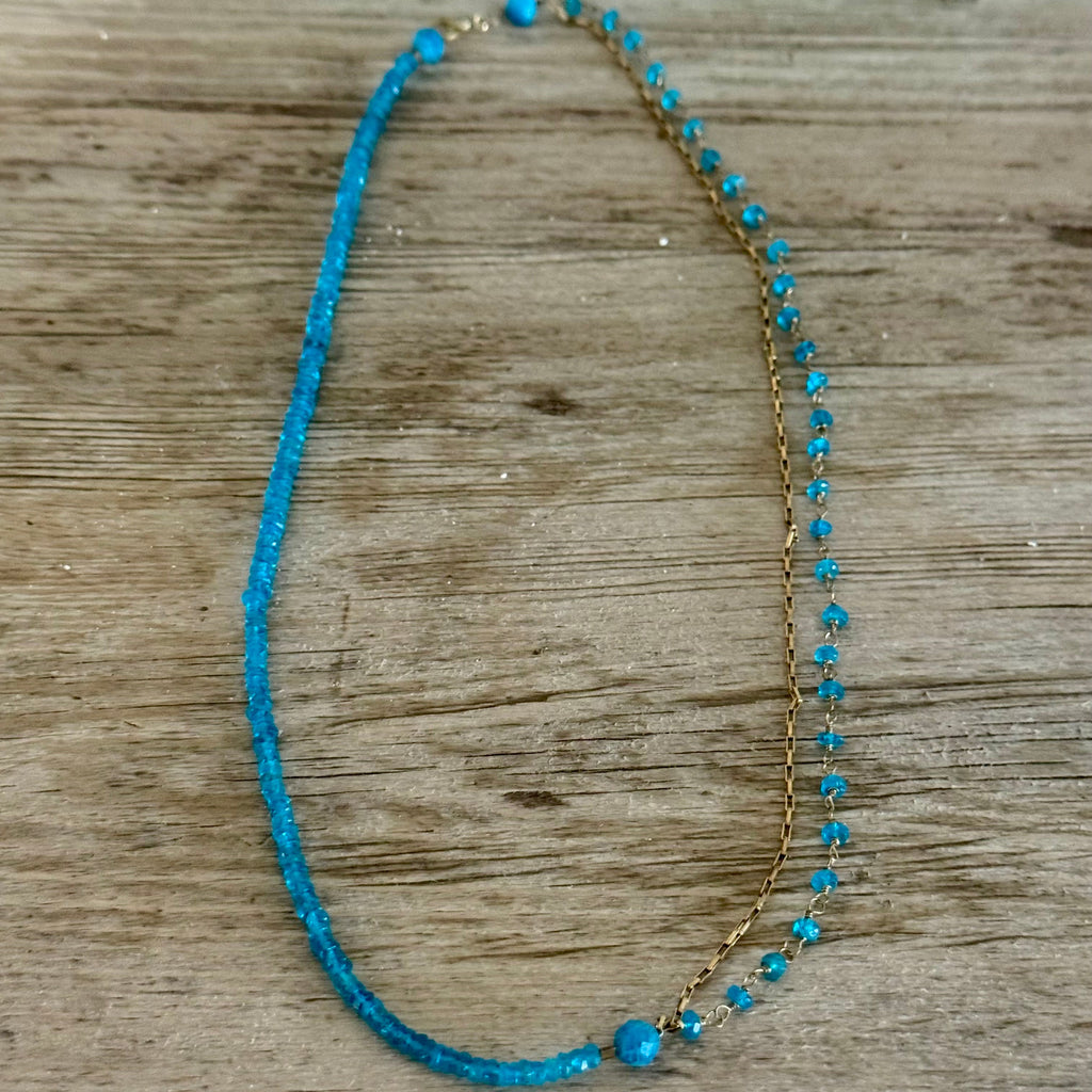 Neon Blue Seas Necklace
