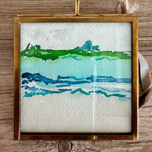 A Day At Shell Island Watercolor Ornament