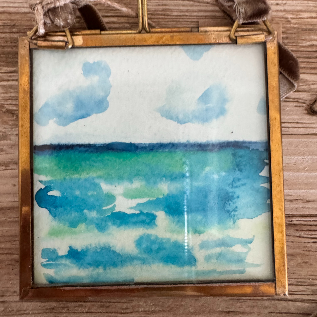 Silver Lab Watercolor Ornament