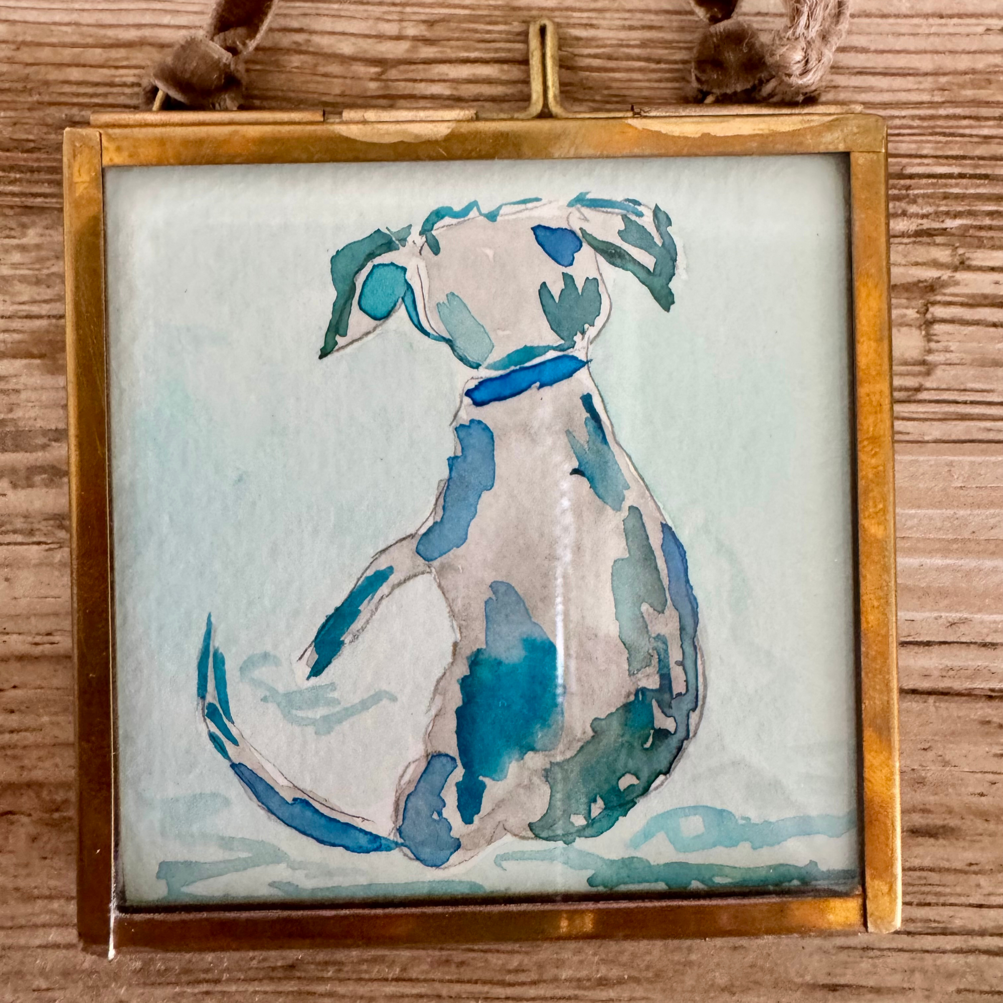 Silver Lab Watercolor Ornament