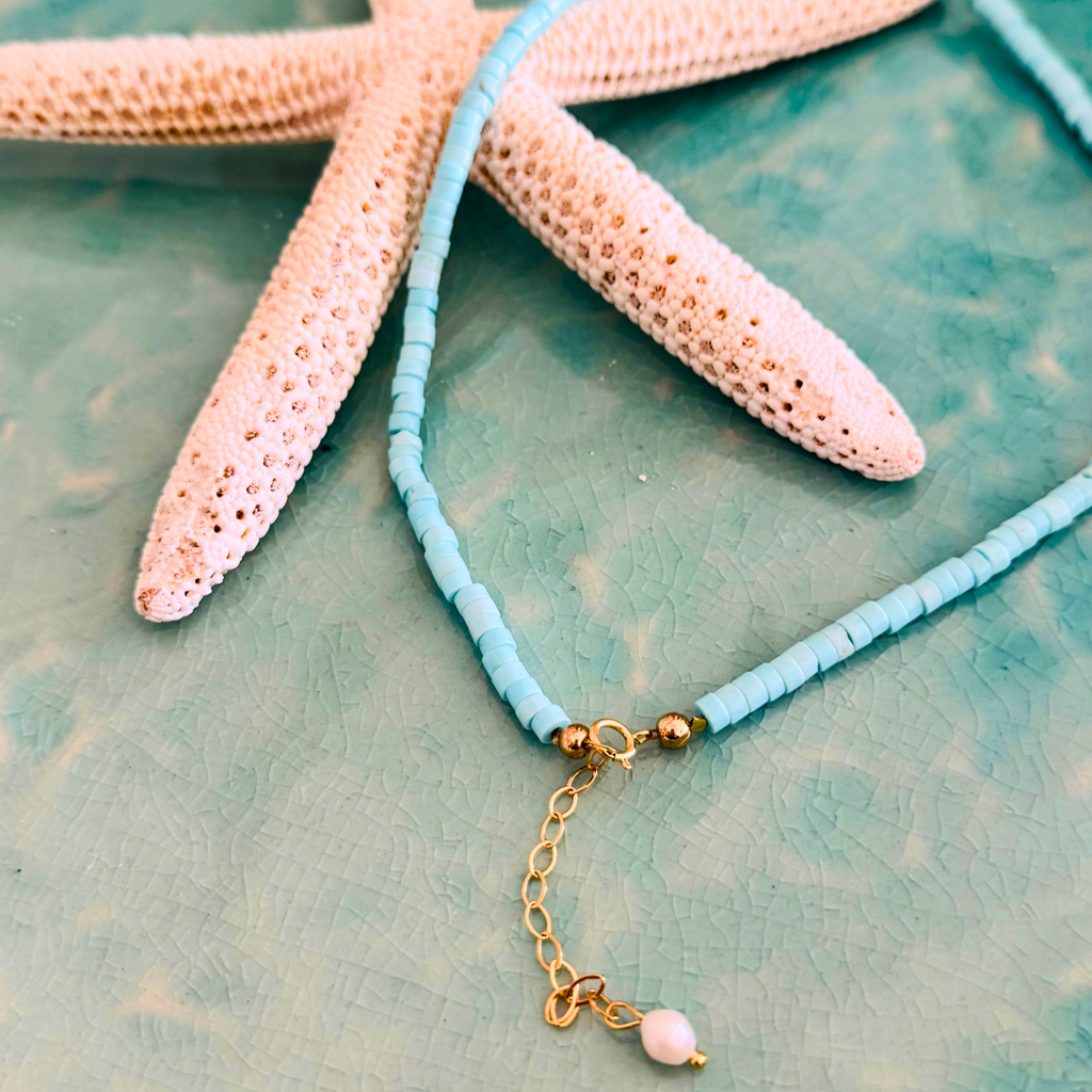 Tidepool Turquoise Heishi Necklace