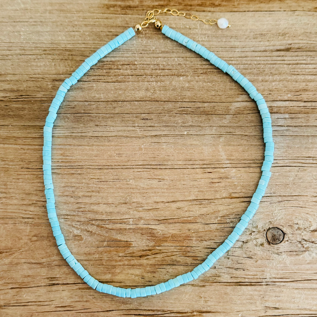 Tidepool Turquoise Heishi Necklace